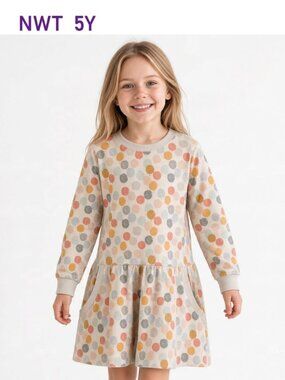 Vignette Balloons Pastel Colors Print Cotton Dress with pockets size 5Y